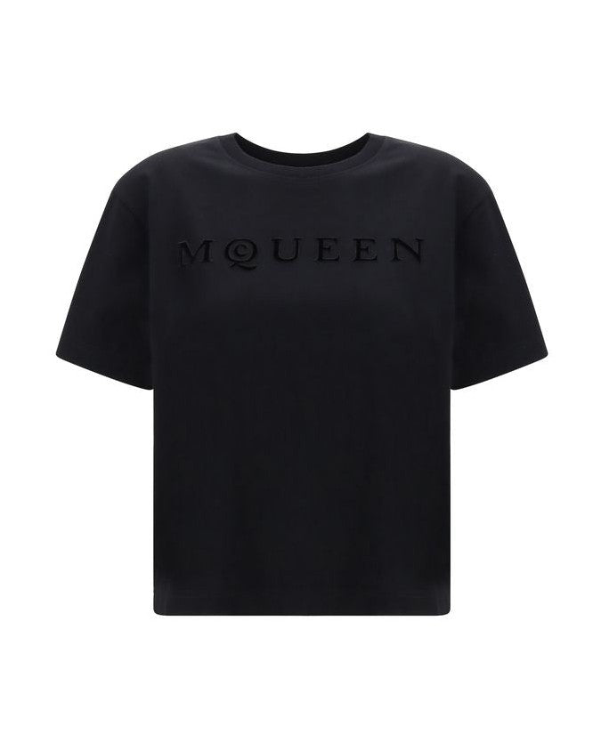 Alexander Mcqueen Black Cotton T-shirt Glam Steals