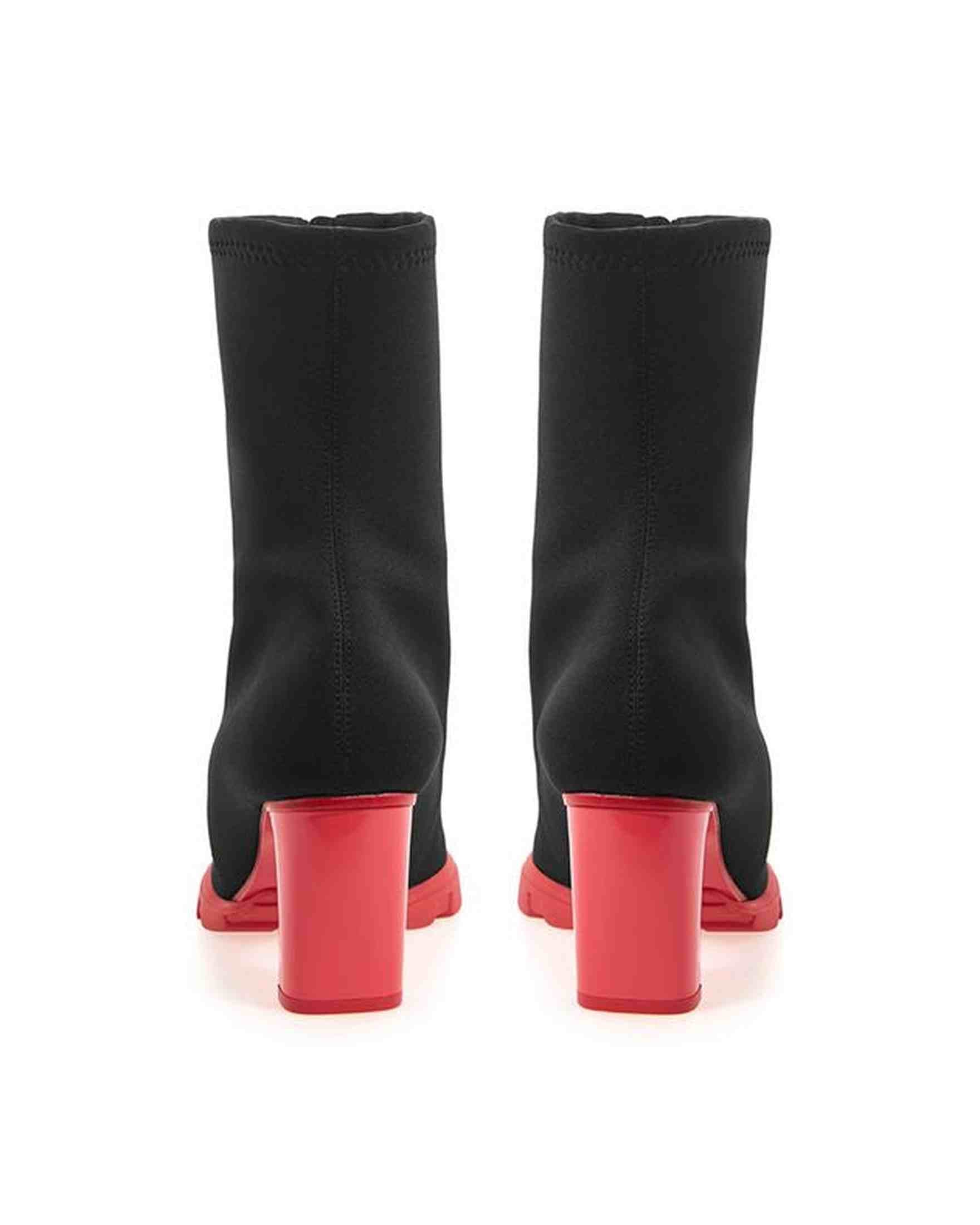 Alexander Mcqueen Black Neoprene Boot Glam Steals