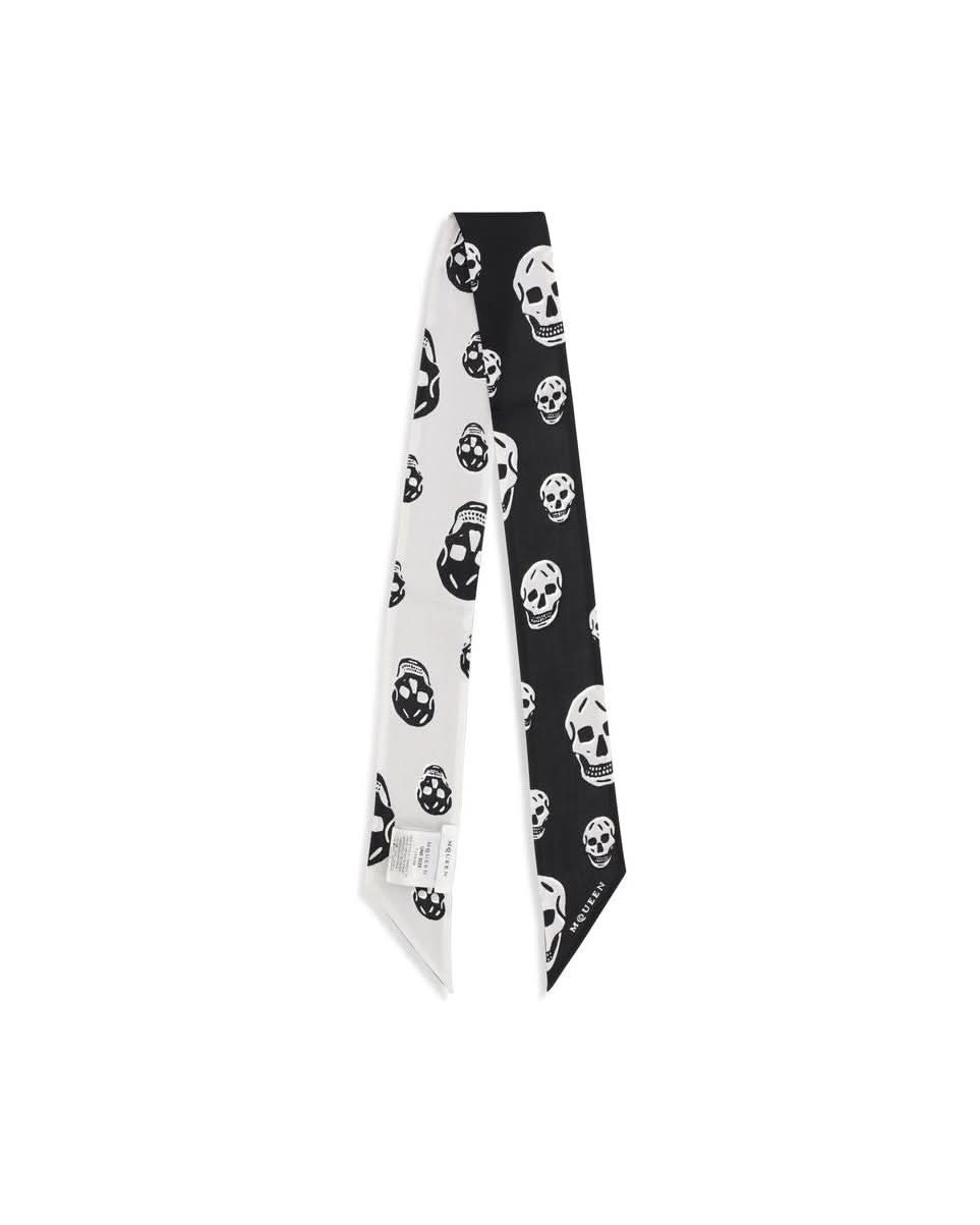 Alexander Mcqueen Black Silk Scarf