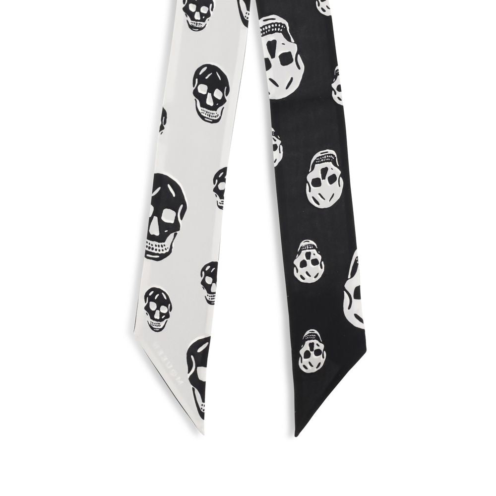 Alexander Mcqueen Black Silk Scarf