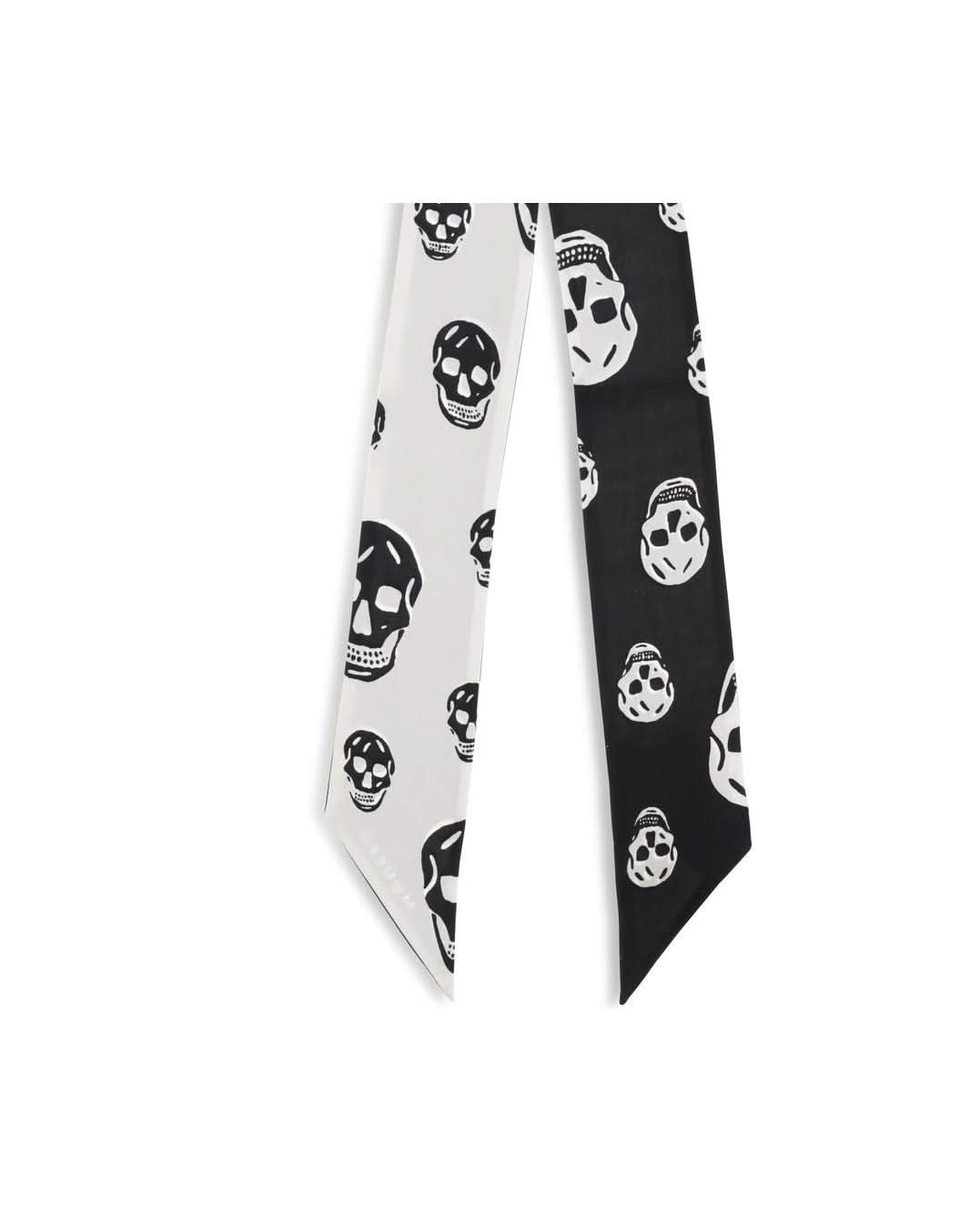 Alexander Mcqueen Black Silk Scarf