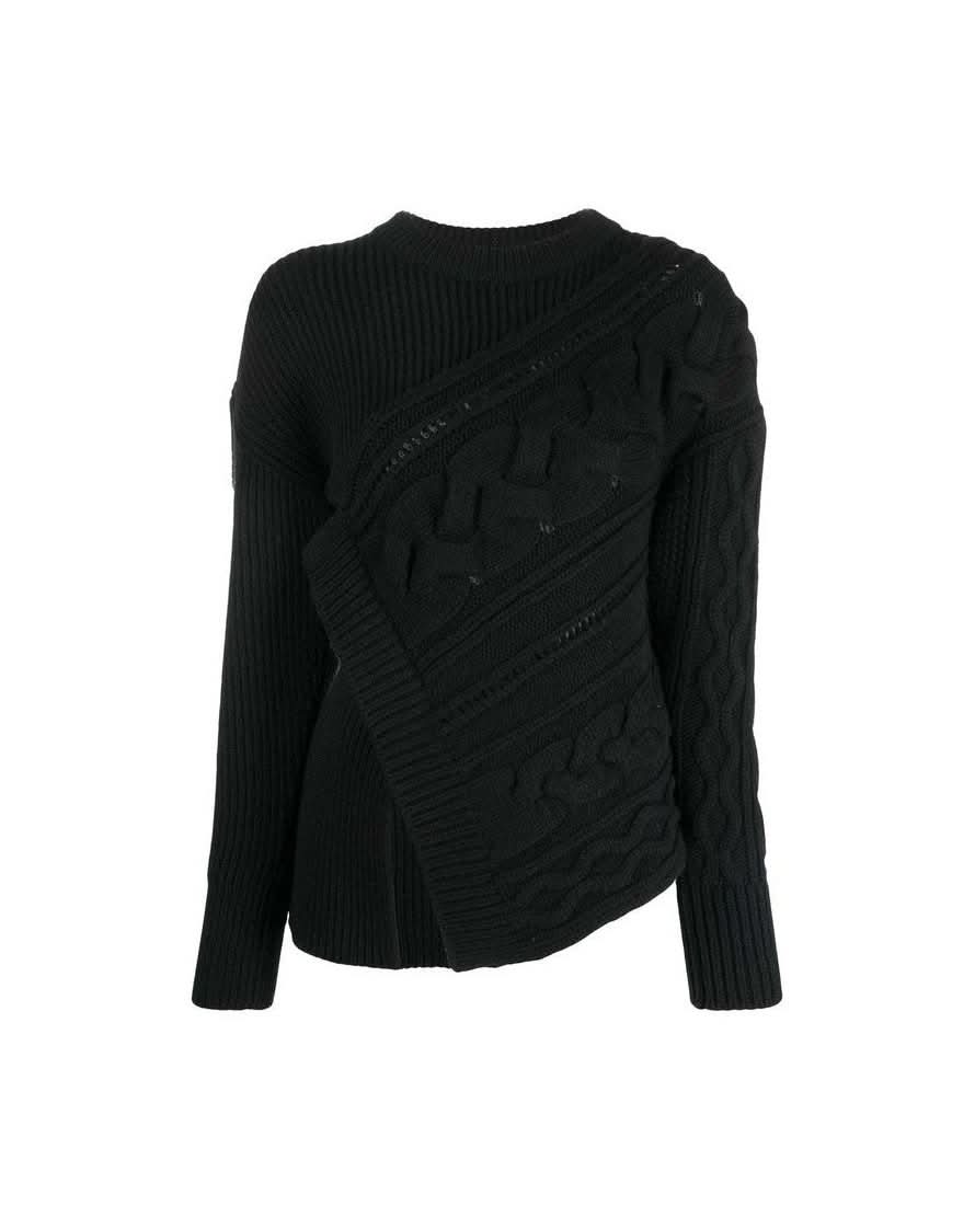 Alexander Mcqueen Black Wool Sweatshirt