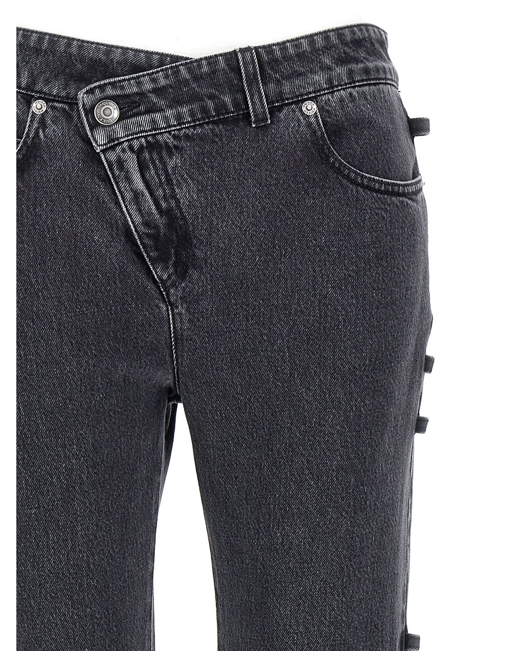 Alexander Mcqueen Jeans Asymmetric Closure Glam Steals