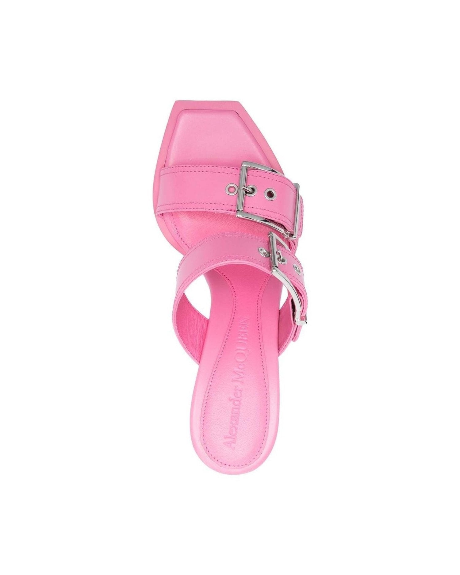 Alexander Mcqueen Leather 100mm Buckle Sandals Glam Steals
