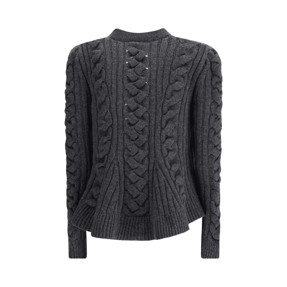 Alexander Mcqueen Peplum Cable Cardigan Glam Steals