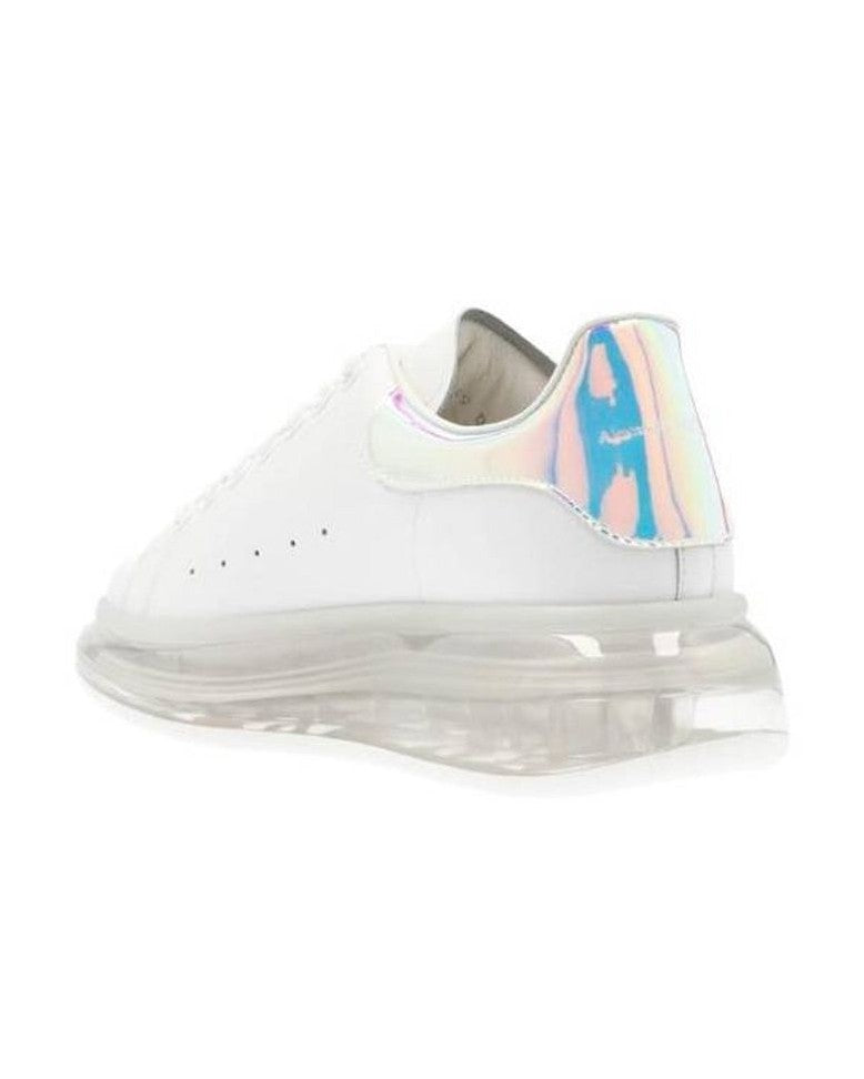 Alexander Mcqueen White Calfskin Chunky Sneakers Glam Steals