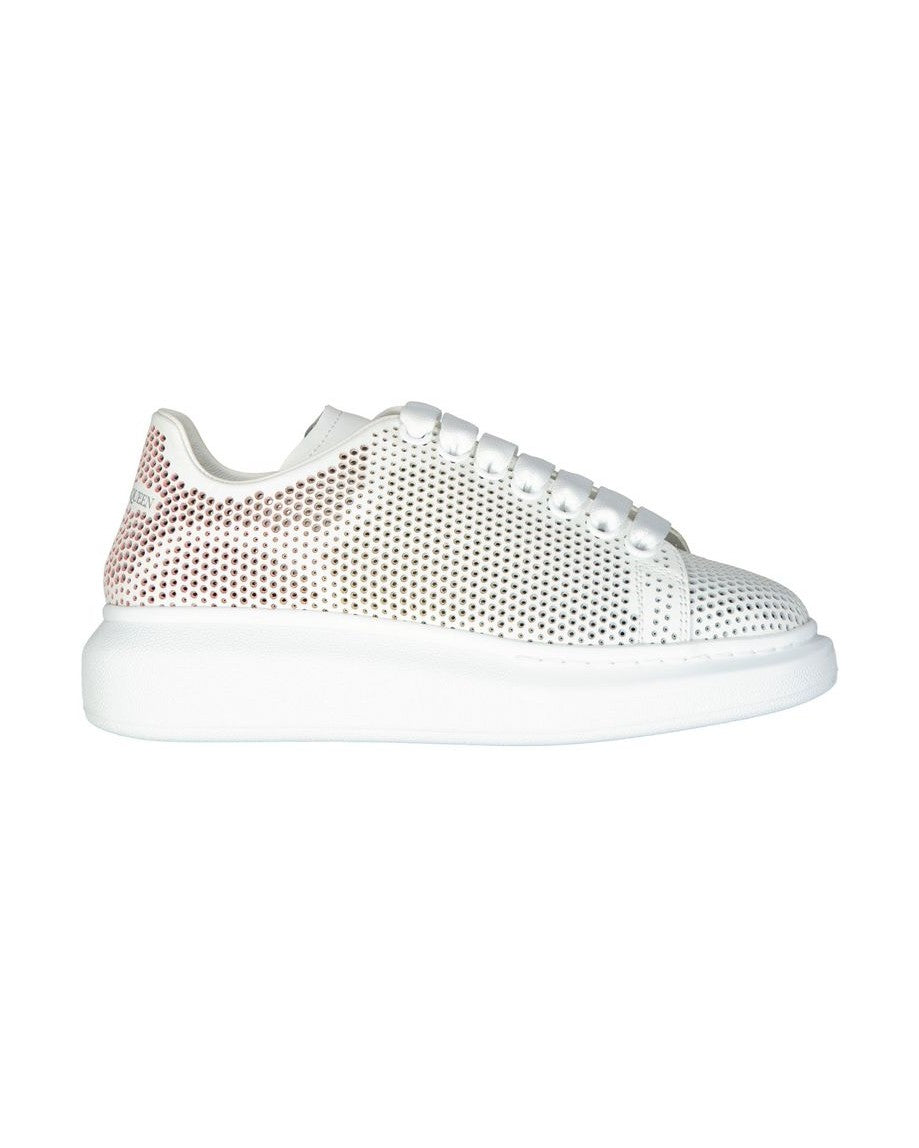 Alexander Mcqueen White Calfskin Low Top Sneakers Glam Steals