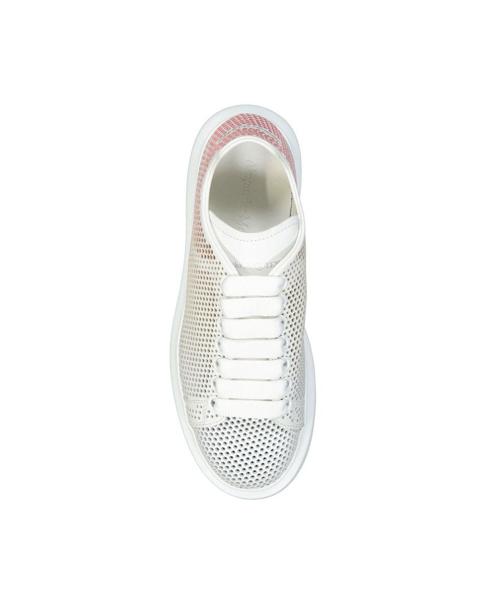 Alexander Mcqueen White Calfskin Low Top Sneakers Glam Steals