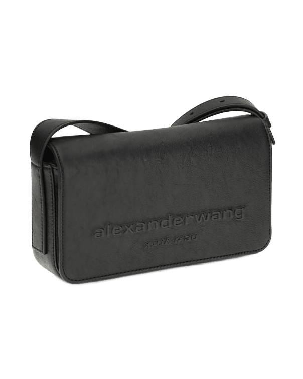Alexander Wang Black Calf Leather Bos Taurus Shoulder Bag Shoulder Bags