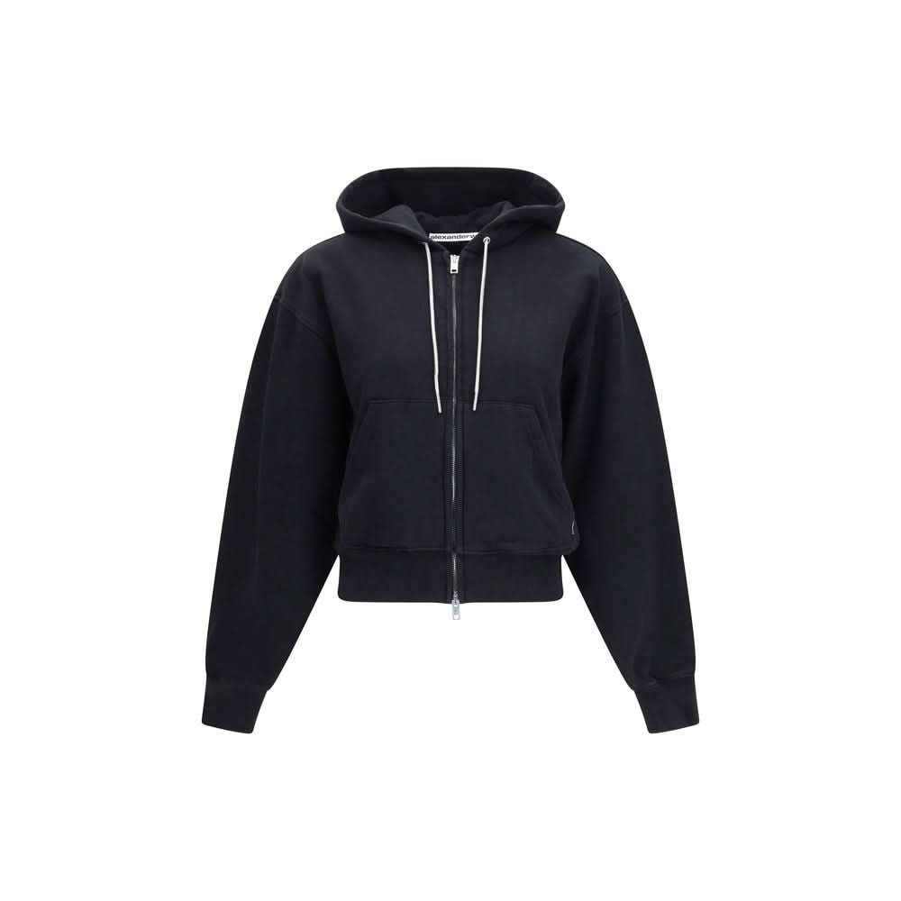 Alexander Wang Black Cotton Hoodie Glam Steals