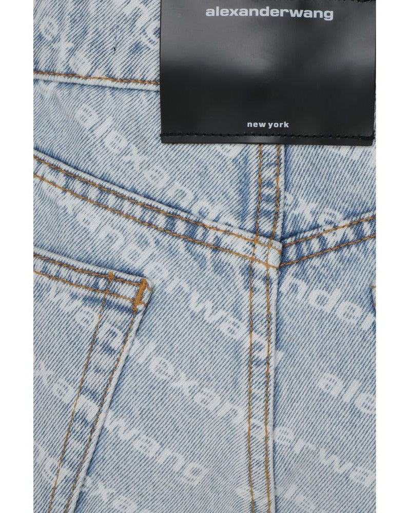 Alexander Wang Blue Cotton Bermuda Shorts Glam Steals