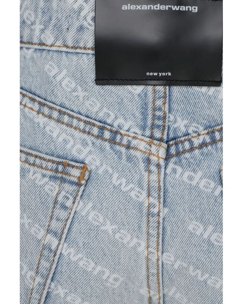 Alexander Wang Blue Cotton Bermuda Shorts Shorts