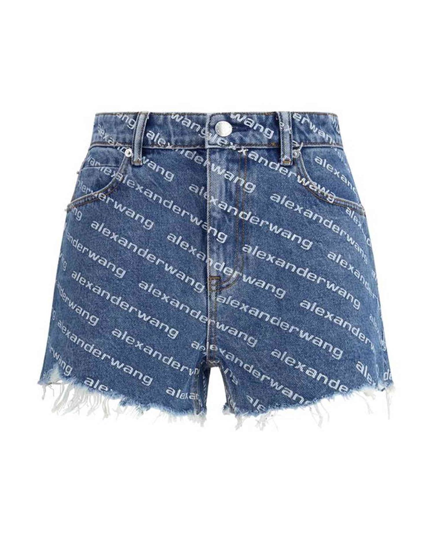 Alexander Wang Denim Bite Shorts Glam Steals