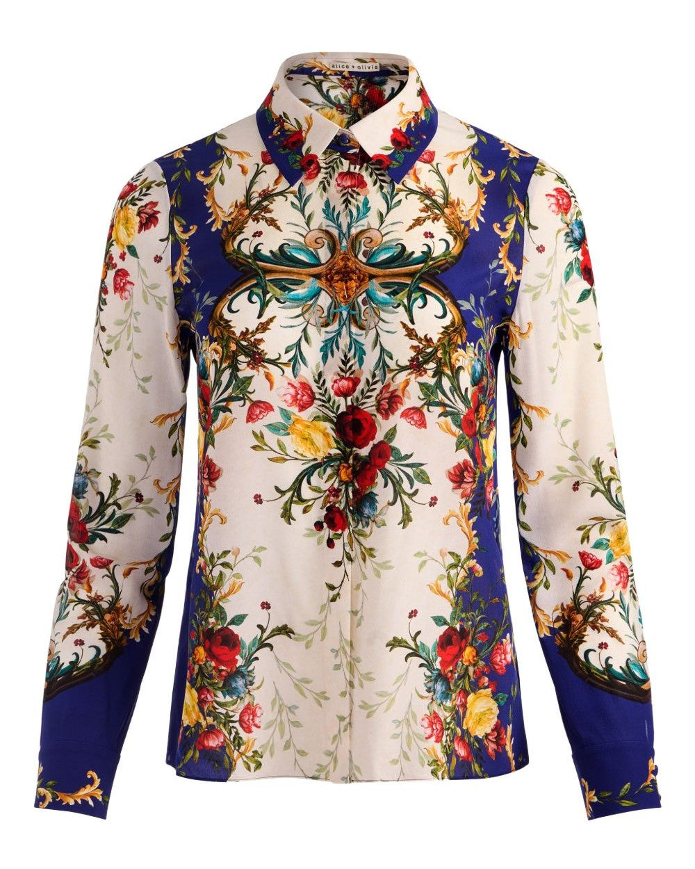 Alice + Olivia Blue Shirt Glam Steals