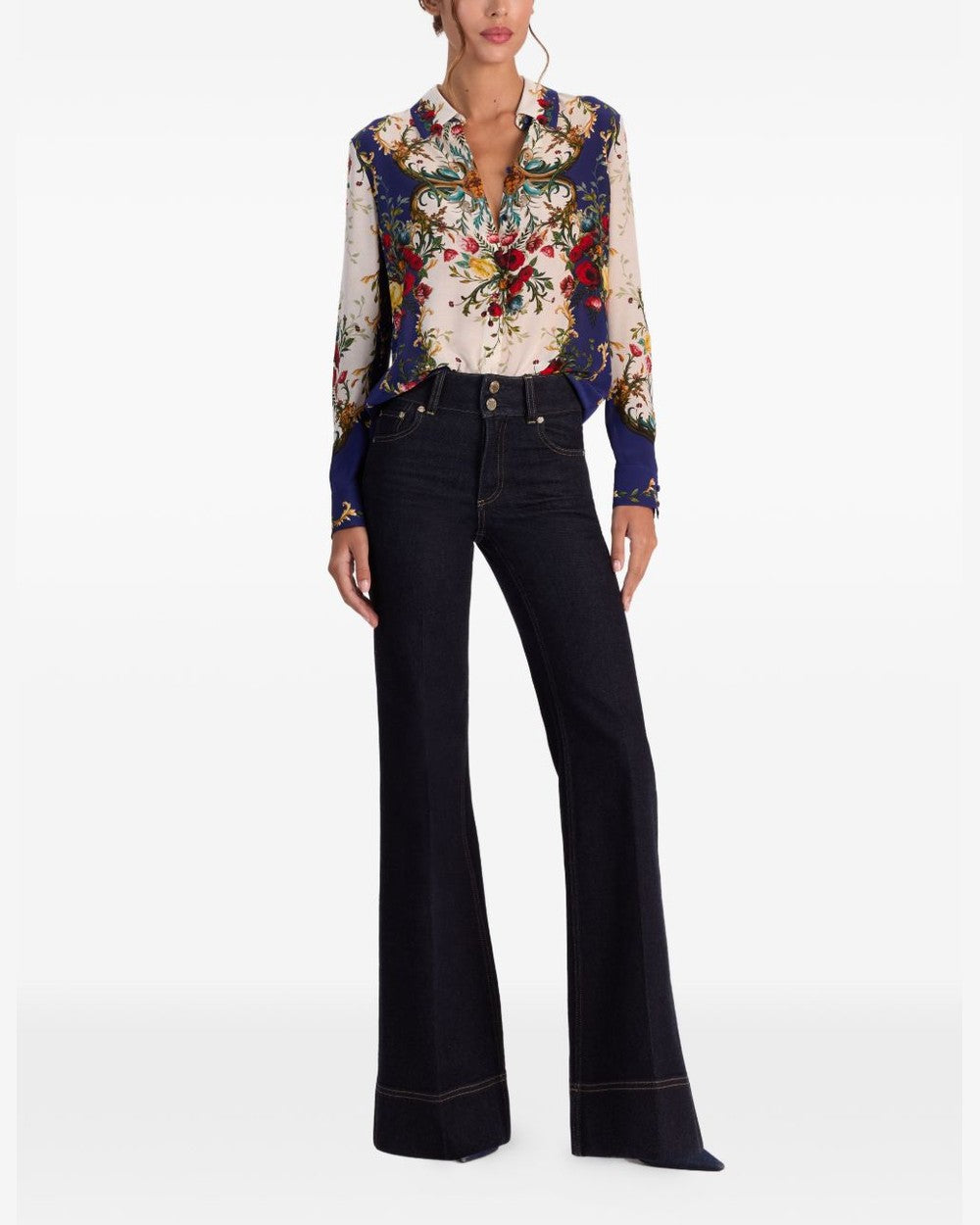Alice + Olivia Blue Shirt Glam Steals