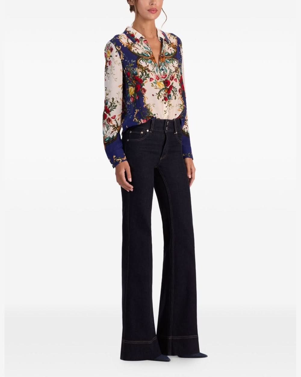 Alice + Olivia Blue Shirt Glam Steals