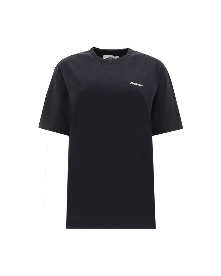 Ambush Black Cotton T-shirt Glam Steals