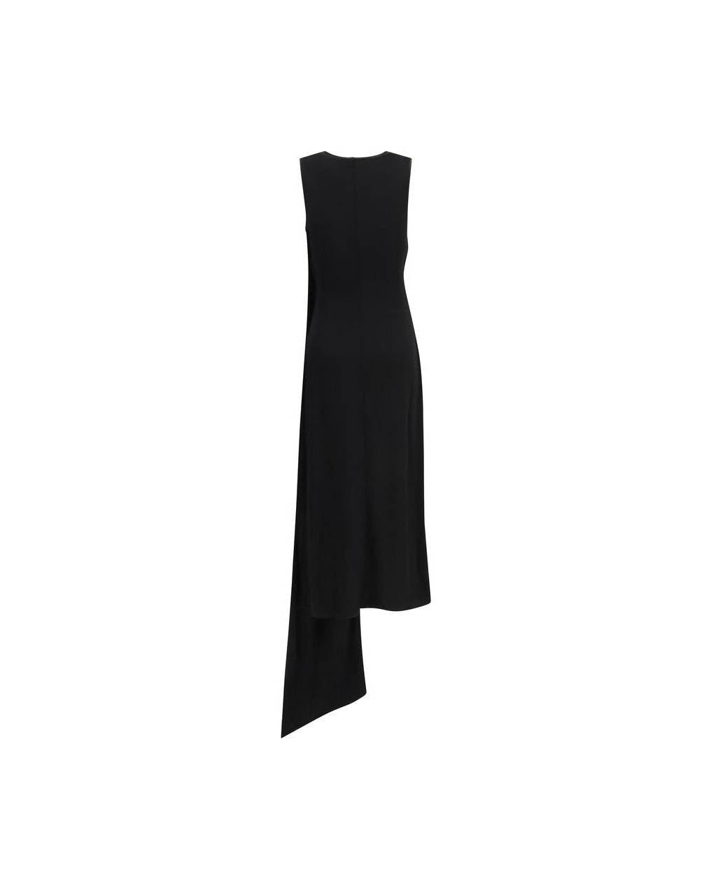 Ami Paris Black Viscose Casual Dress Glam Steals