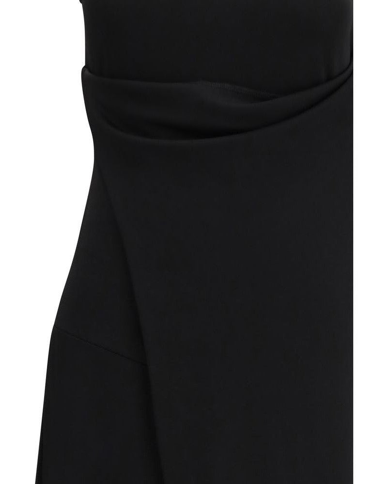 Ami Paris Black Viscose Casual Dress Glam Steals