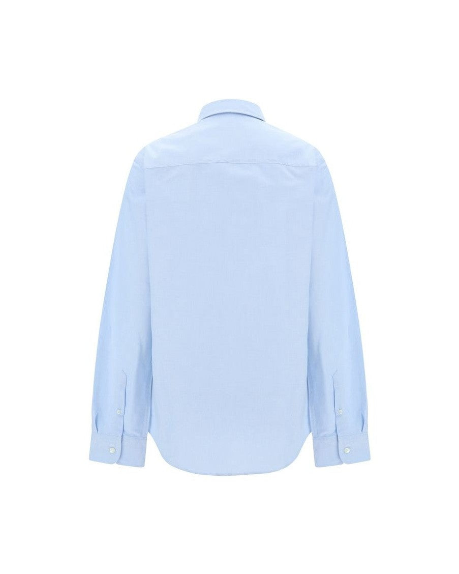 Ami Paris Blue Cotton Dress Shirt Glam Steals