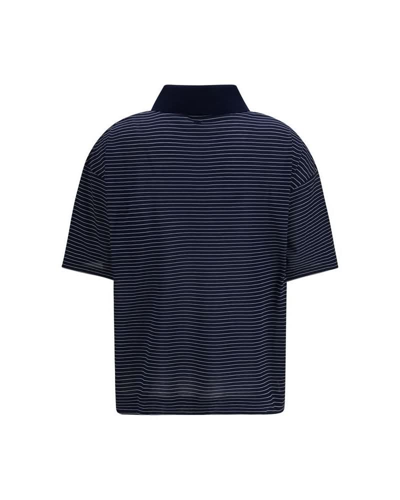 Ami Paris Blue Cotton Polo Shirt Glam Steals