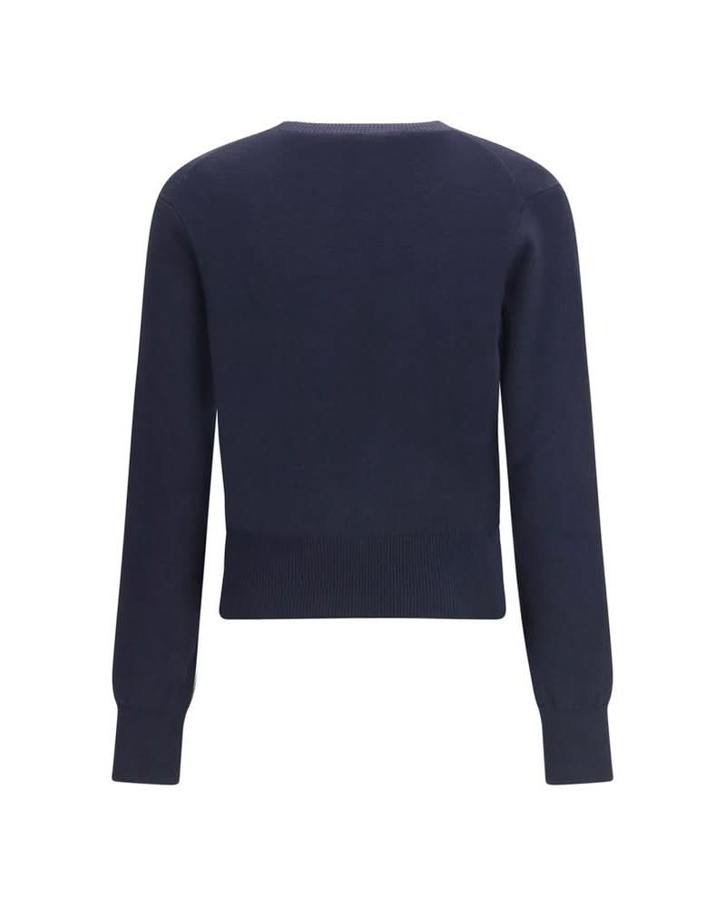 Ami Paris Blue Wool Merino Sweatshirt