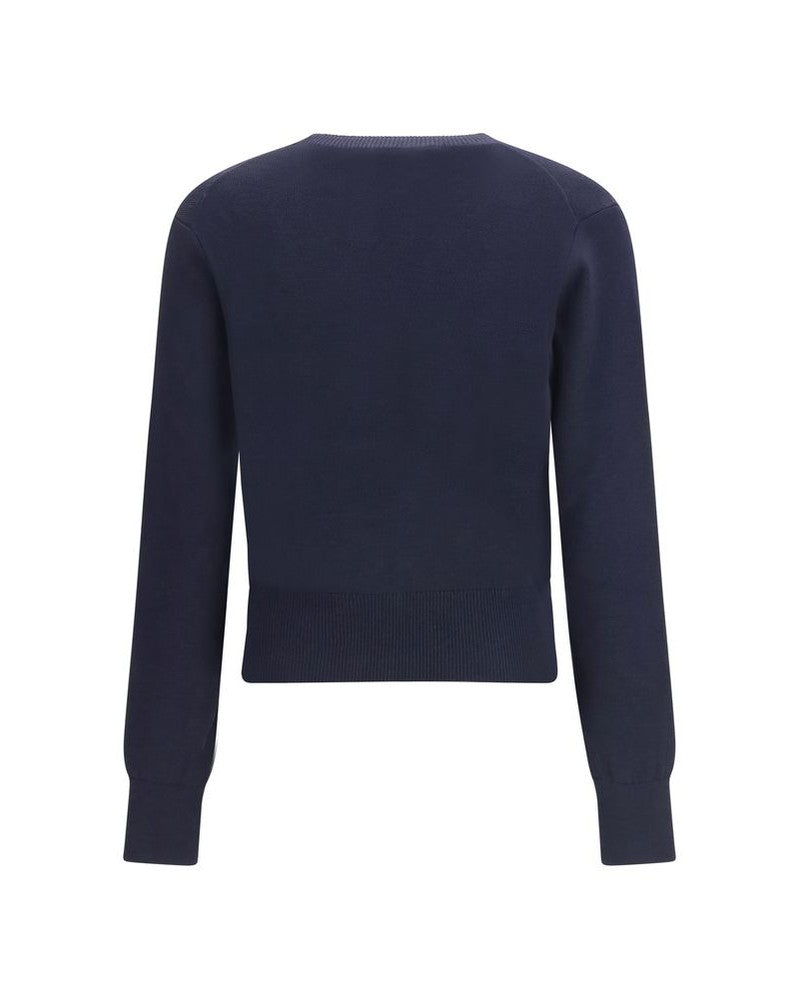 Ami Paris Blue Wool Merino Sweatshirt Glam Steals