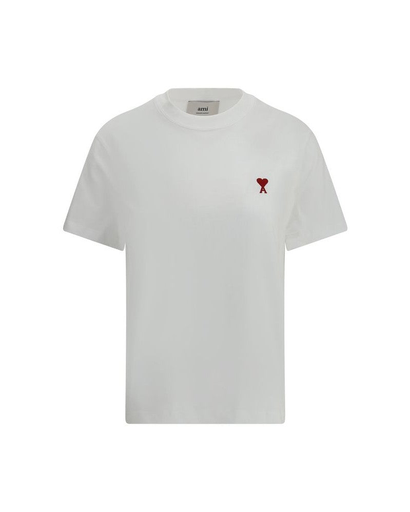 Ami Paris White Cotton T-shirt Glam Steals