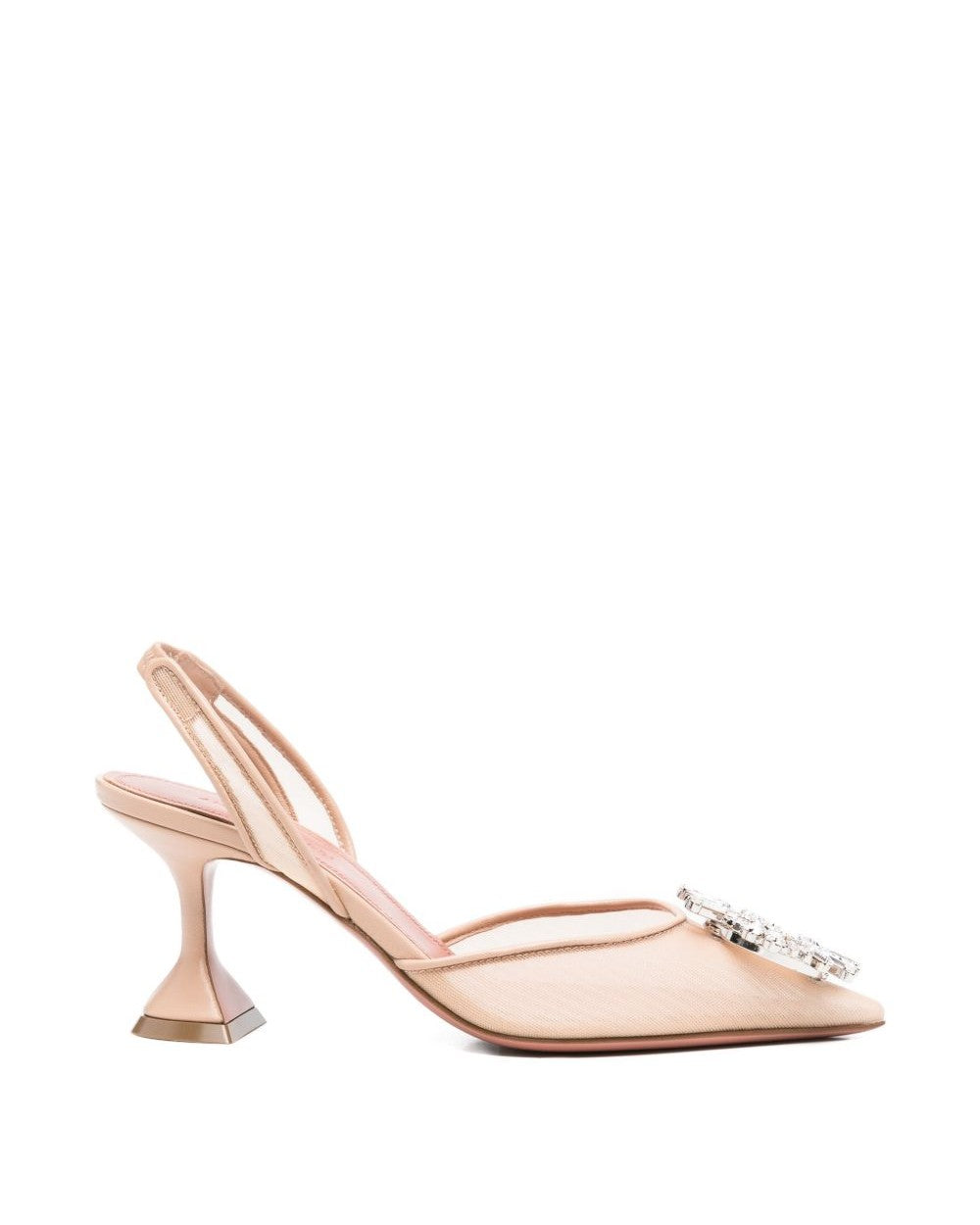 Amina Muaddi Beige Heel Glam Steals