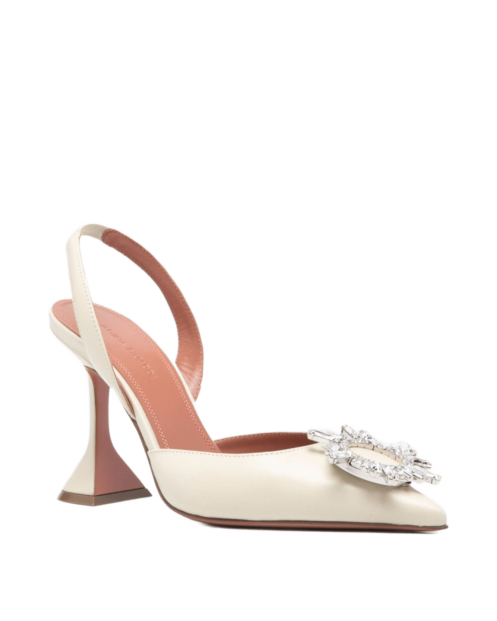 Amina Muaddi Beige Heel Glam Steals