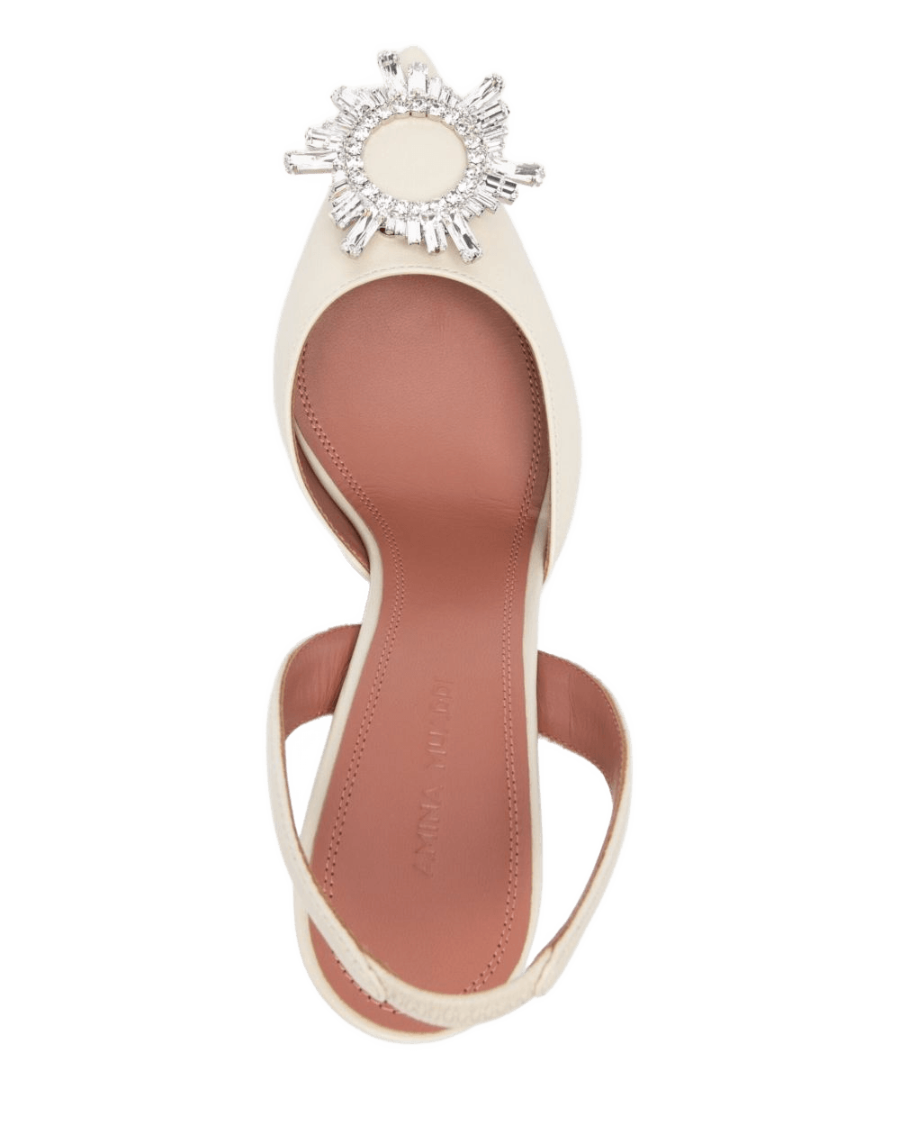 Amina Muaddi Beige Heel Glam Steals