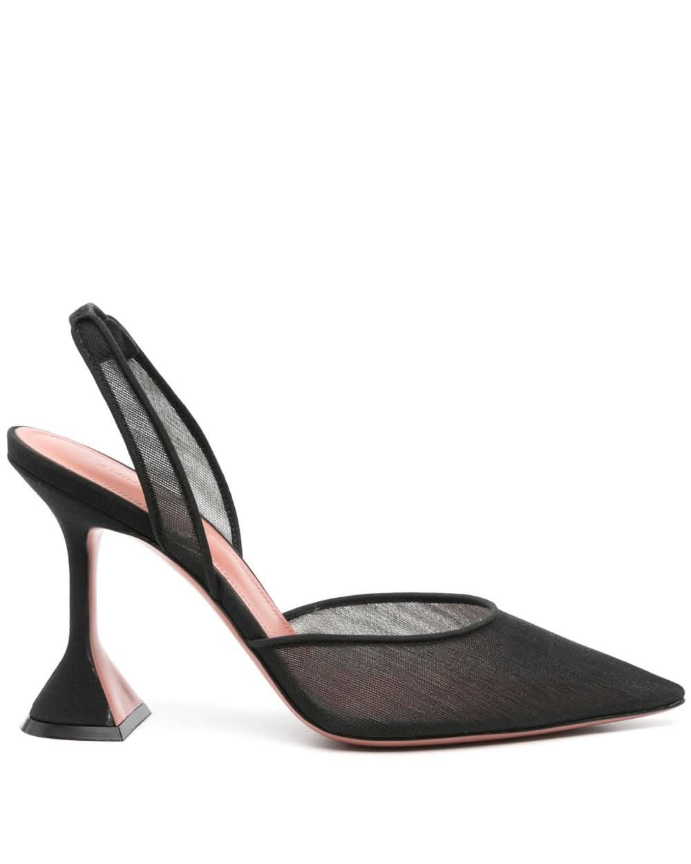 Amina Muaddi Black Heel Medium Heel