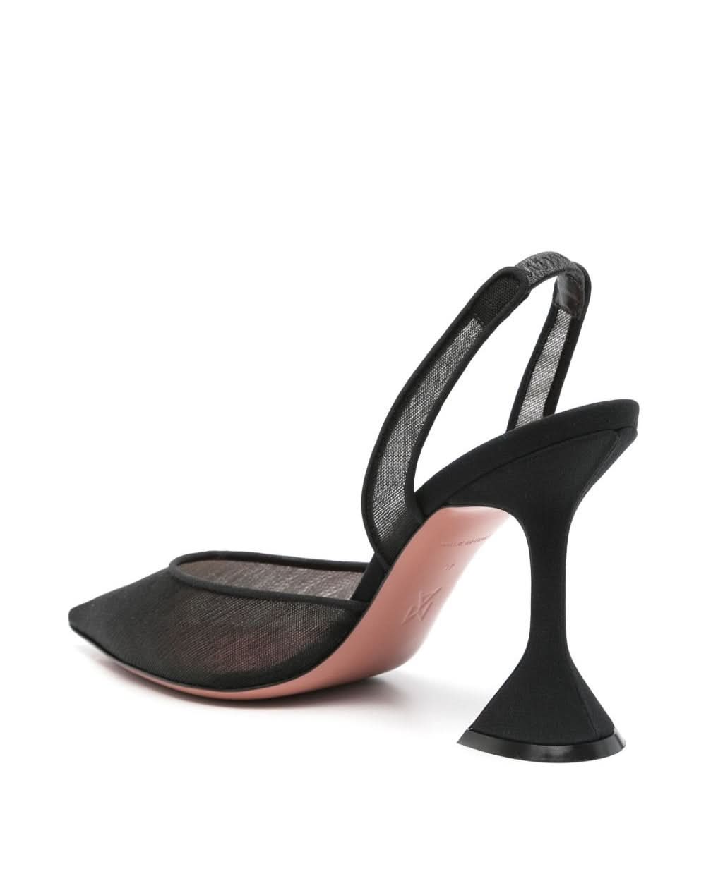 Amina Muaddi Black Heel Medium Heel