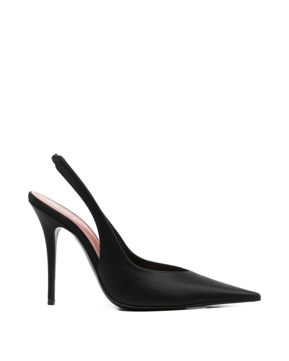 Amina Muaddi Black Heel Medium Heel