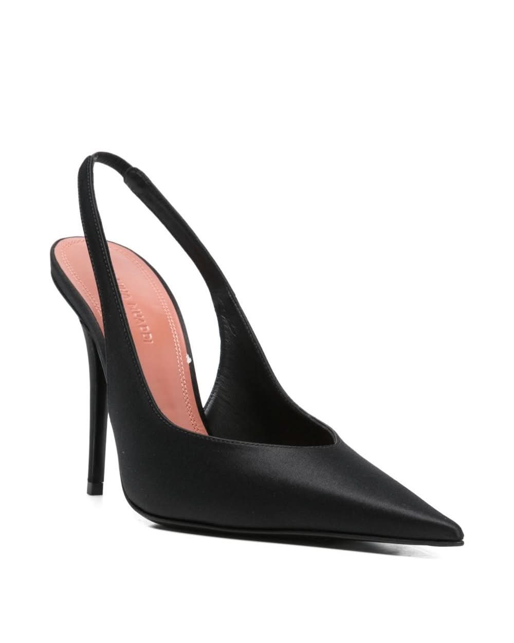 Amina Muaddi Black Heel Medium Heel