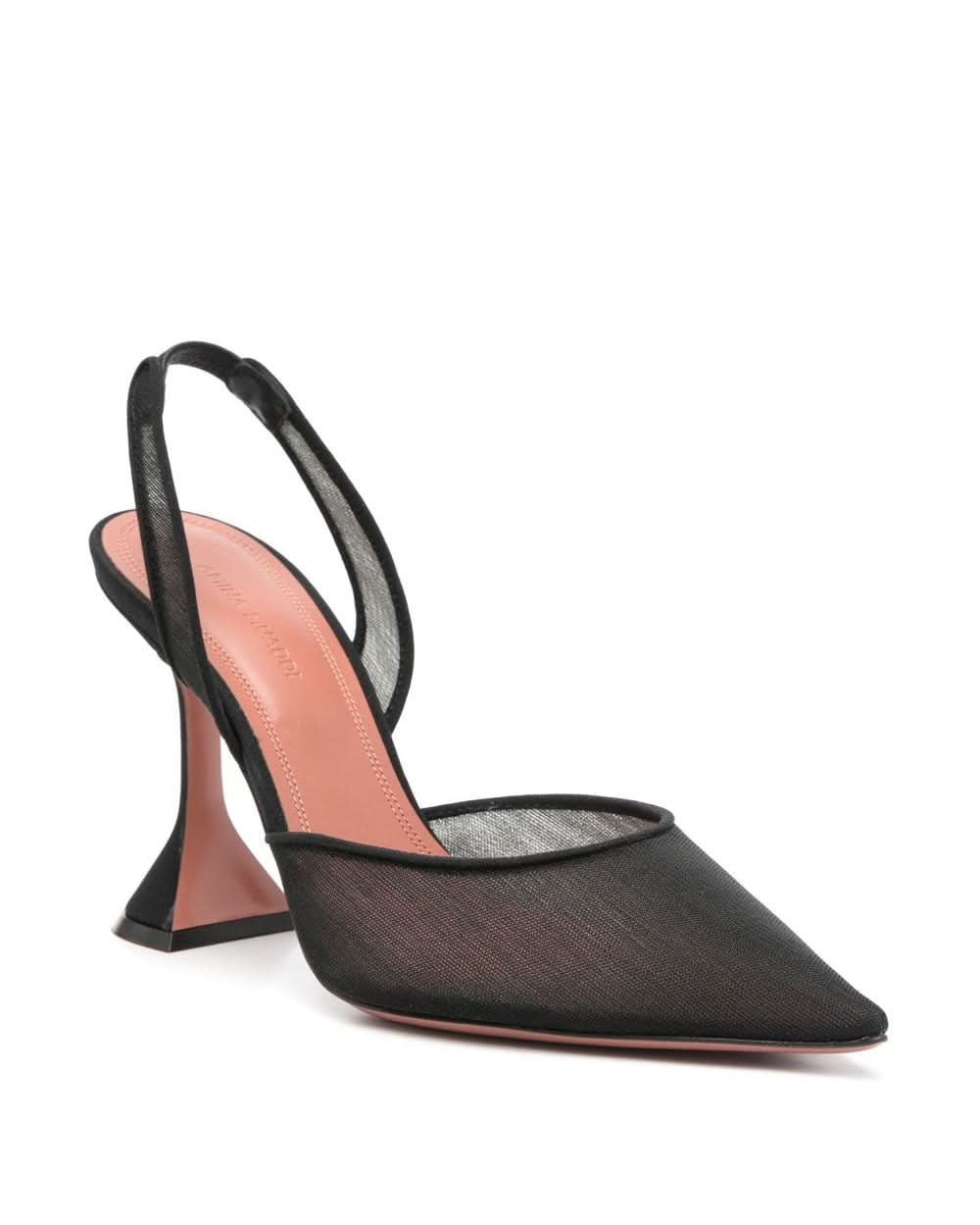 Amina Muaddi Black Heel Medium Heel