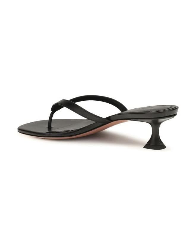 Amina Muaddi Black Lamb Ovis Aries Flat Sandals