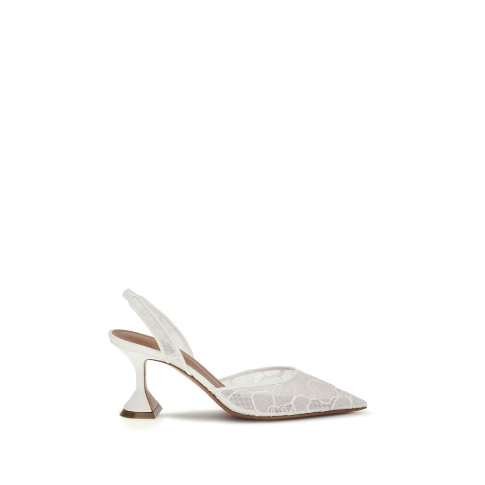 Amina Muaddi White High Heel Pumps Glam Steals