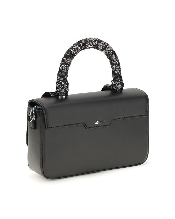 Amiri Black Calf Leather Bos Taurus Shoulder Bag Glam Steals