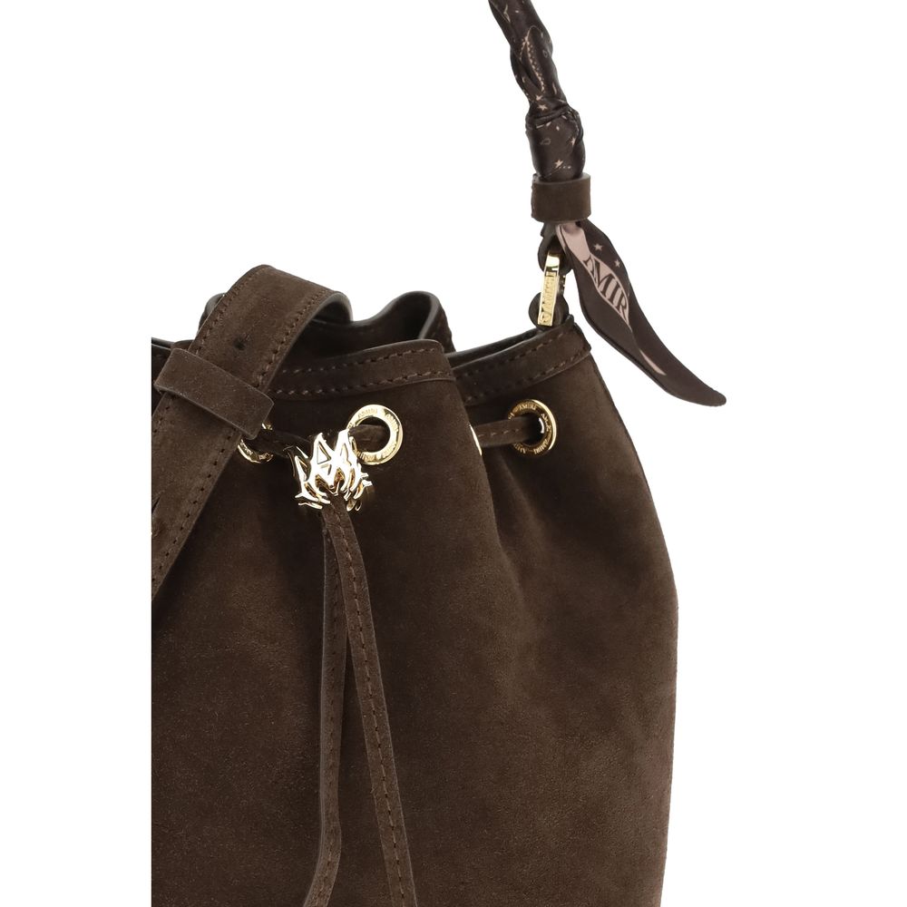 Amiri Brown Calf Leather Bos Taurus Shoulder Bag Glam Steals