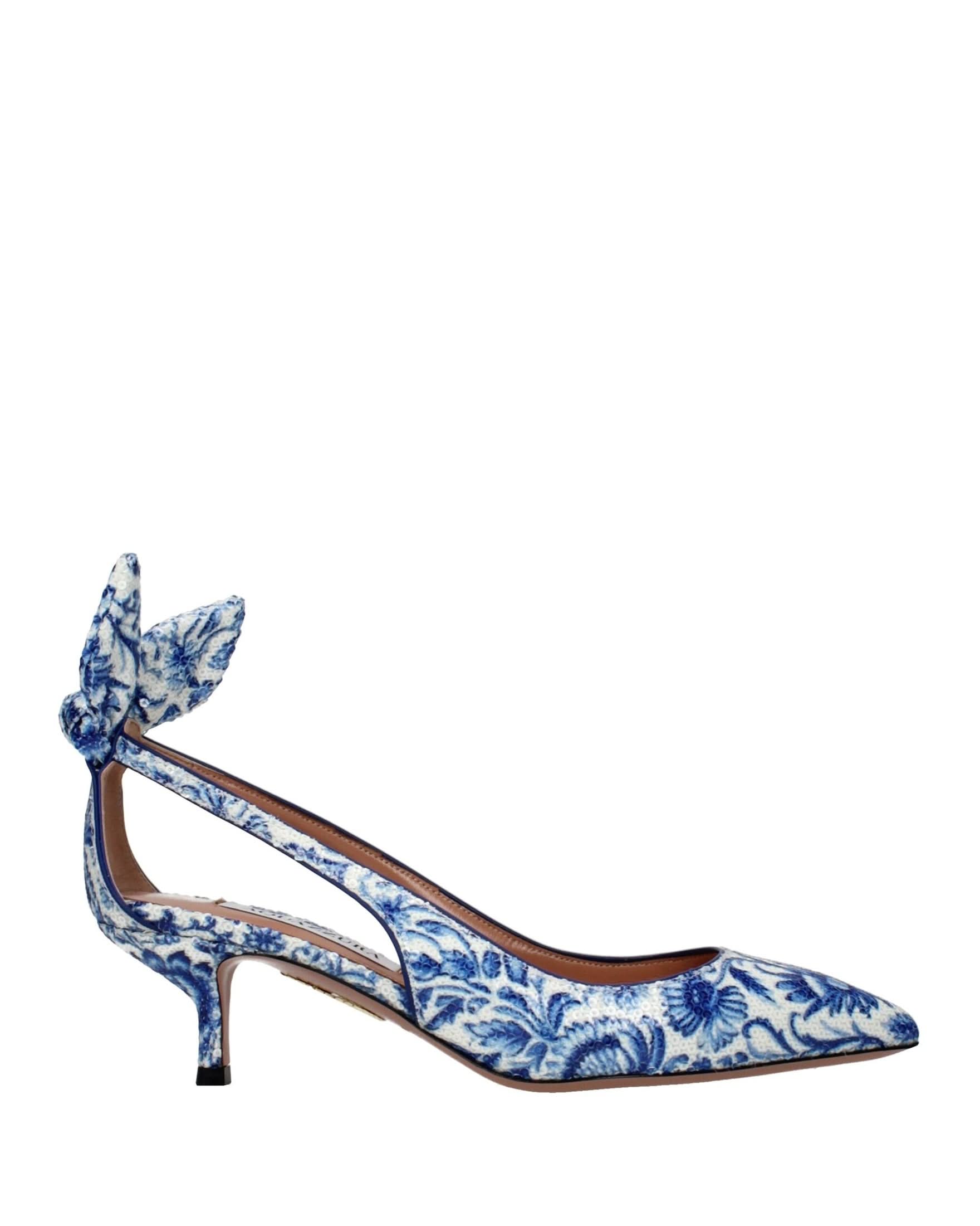 Aquazzura Blue Paillettes High Heel Pumps