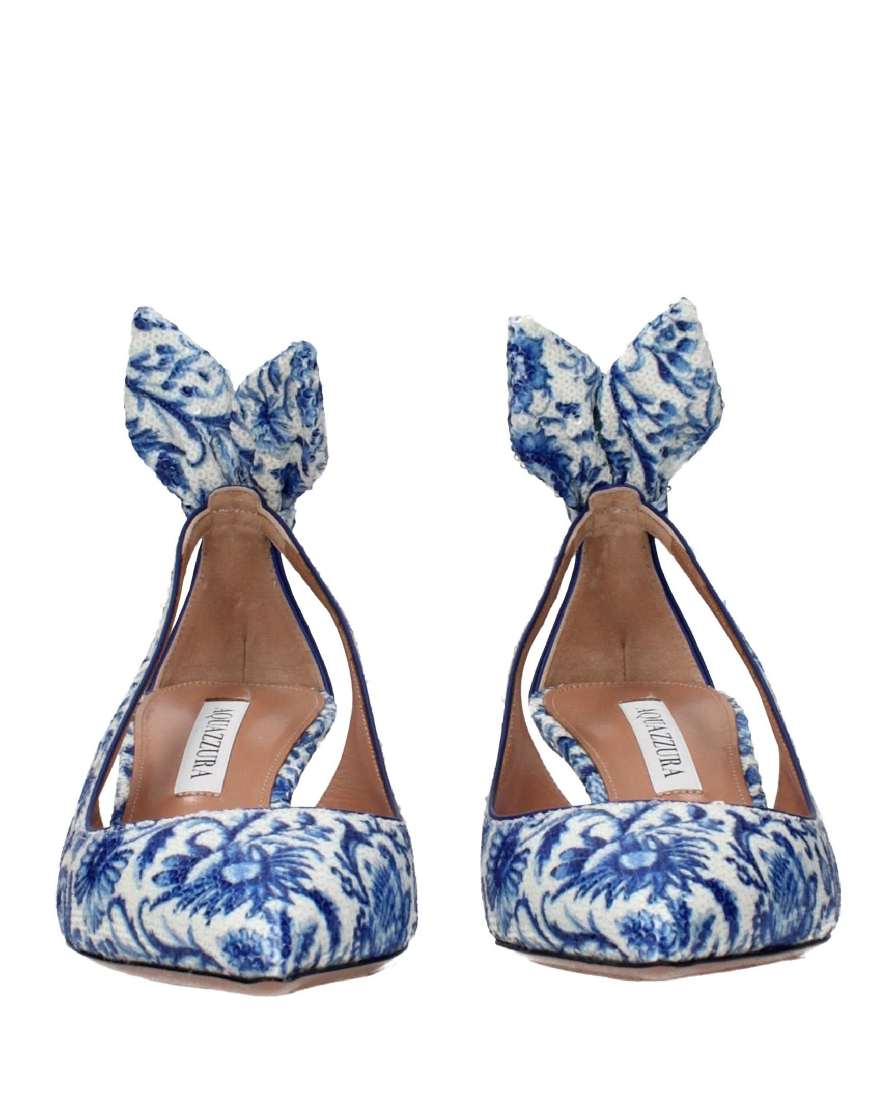 Aquazzura Blue Paillettes High Heel Pumps