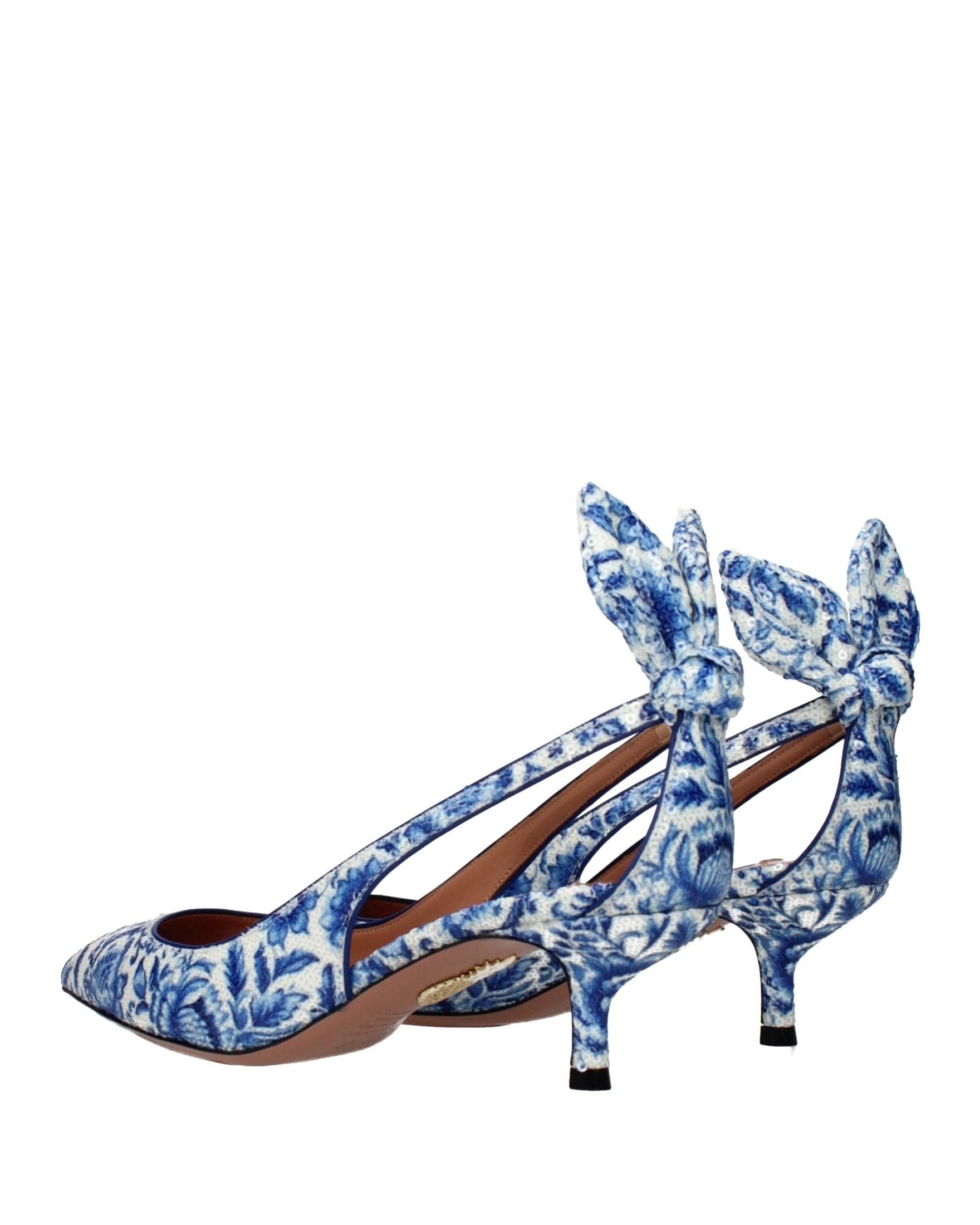 Aquazzura Blue Paillettes High Heel Pumps