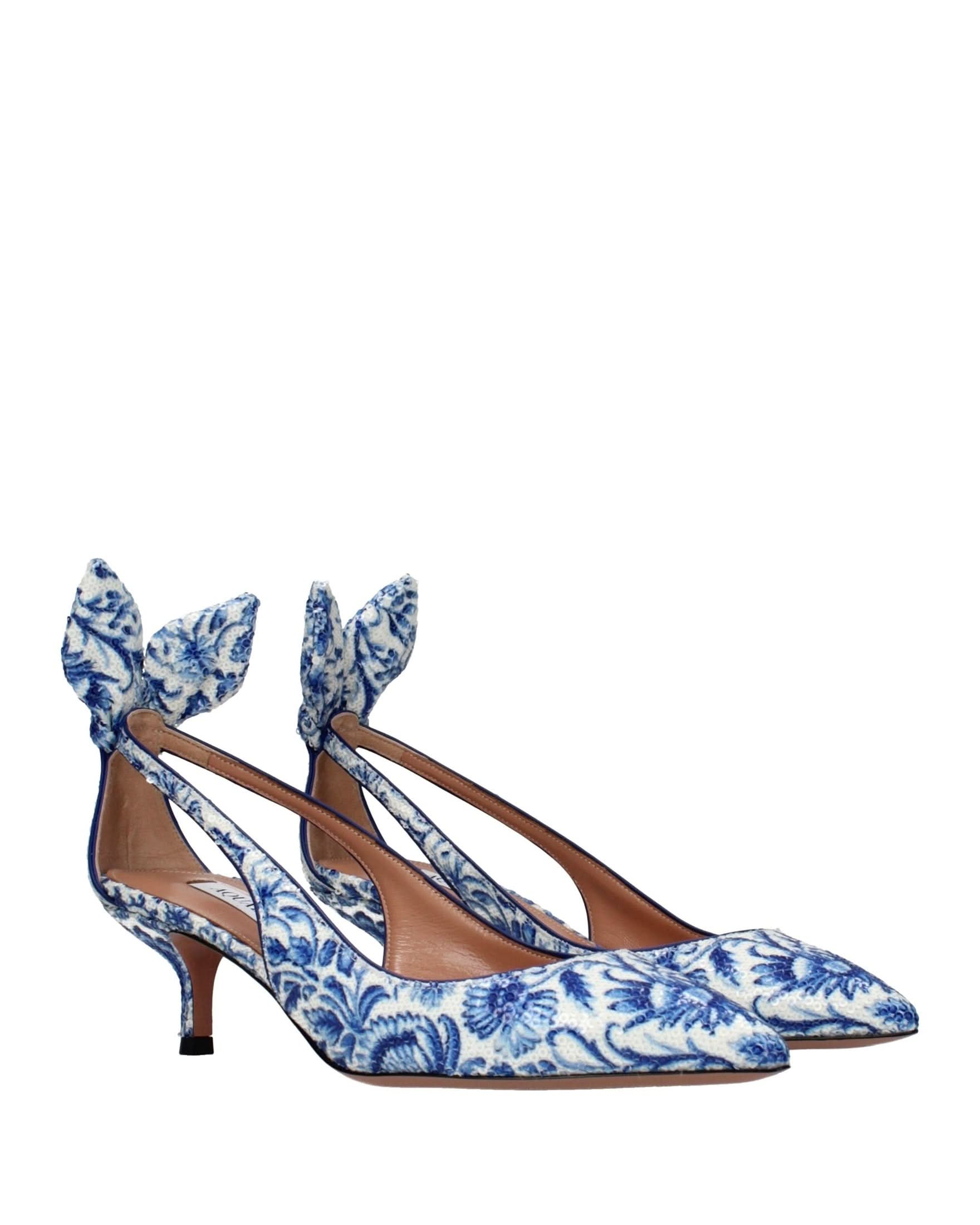 Aquazzura Blue Paillettes High Heel Pumps