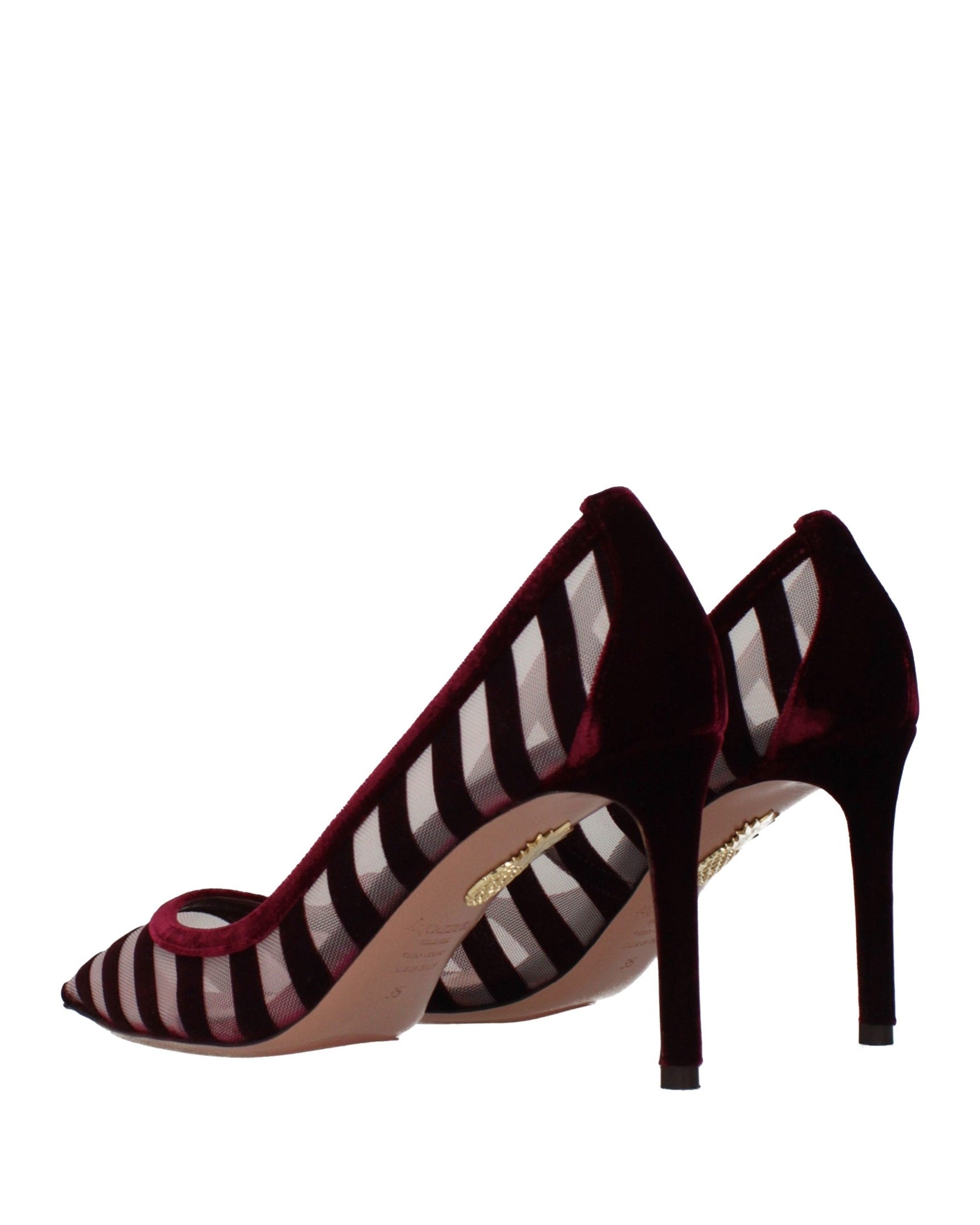 Aquazzura Velvet Transparent Mid Heel Pumps Glam Steals