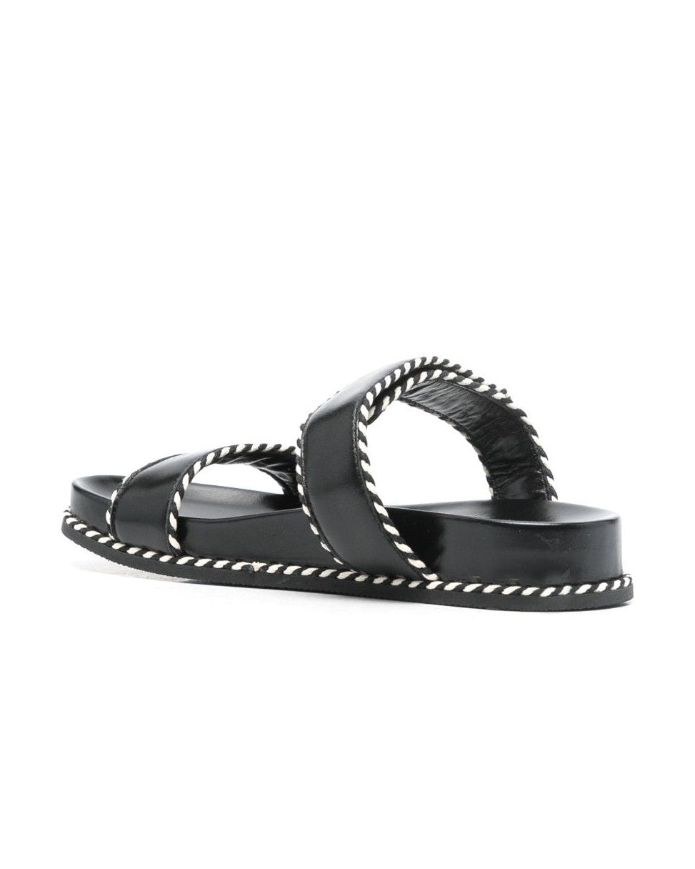 Armani Emporio Exclusive Sandals with Nappa Strap and Two Tone Profiles Glam Steals