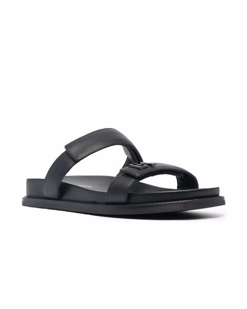 Armani Leather Emporio Exclusive Double Strap Sandals Glam Steals