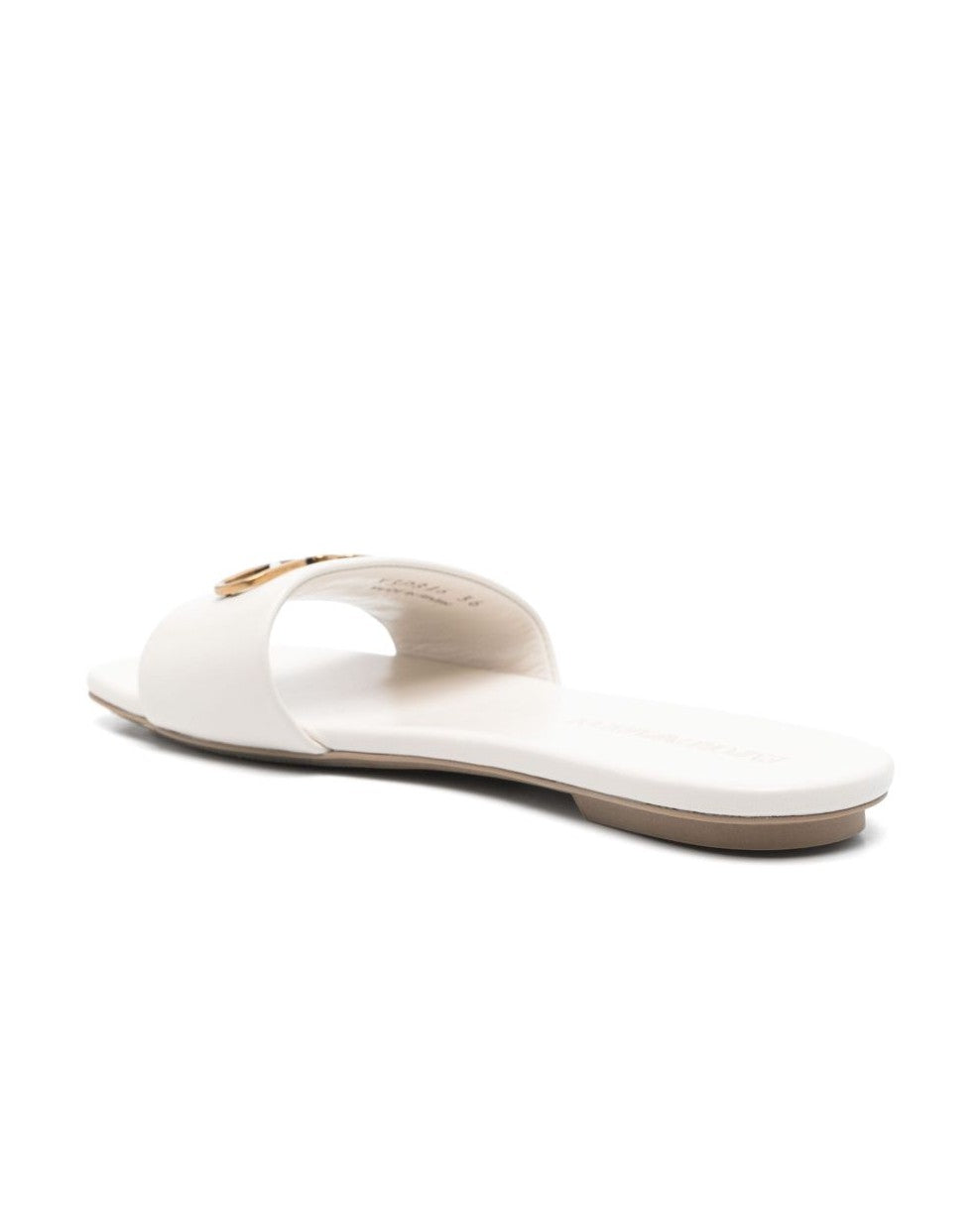 Armani Leather Emporio Exclusive Nappa Sandals with Eagle Plate Glam Steals