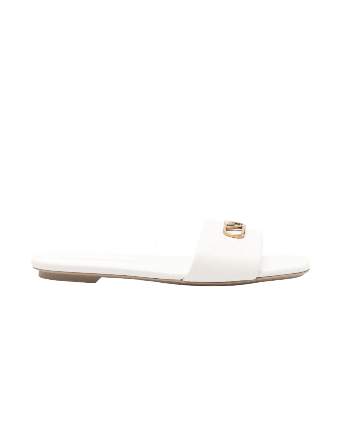 Armani Leather Emporio Exclusive Nappa Sandals with Eagle Plate Glam Steals