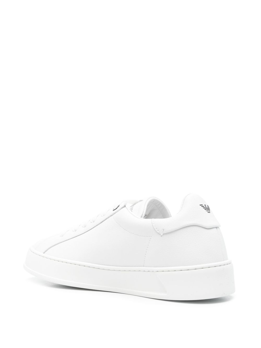 Armani Leather Emporio Exclusive Sneakers with Logo Glam Steals